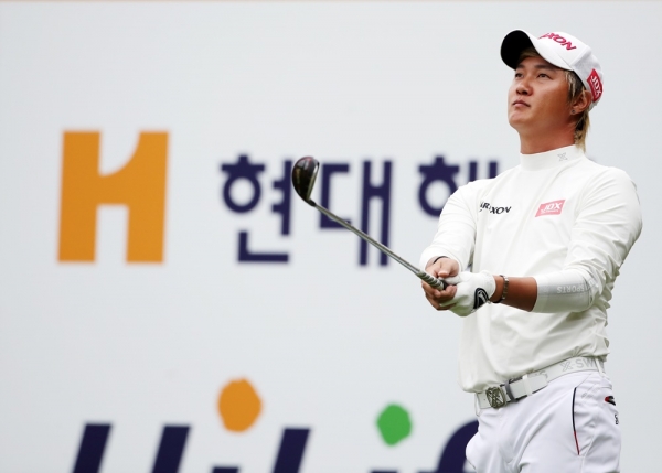 2018년 '현대해상 최경주 인비테이셔널'에서 플레이하고 있는 허인회