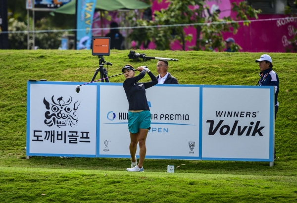 유소연이 지난 주 열린 LPGA 투어 휴젤-에어프레미아 LA오픈에서 경기를 하고 있다.(사진 제공:LPGA)
