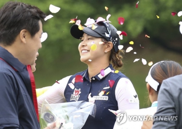 2019년 두산 매치플레이 챔피언십 우승자 김지현 (사진 제공 : 연합뉴스)