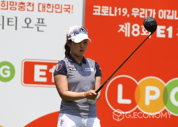 전예성, 신중한 드라이버 샷을 위한 정조준