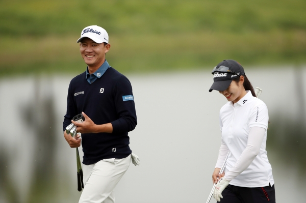 2019년 'SK telecom OPEN'을 앞두고 열린 재능나눔 행복라운드에 참여한 권성열 (사진 = KPGA)
