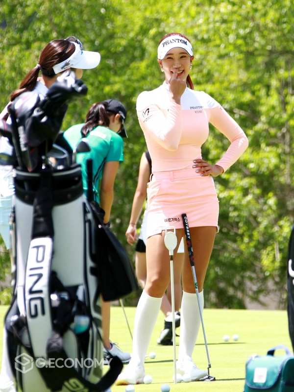 유현주 맥콜·용평리조트 오픈 with SBS Golf 공식연습 스케치
