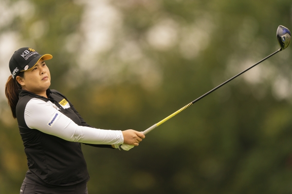 박인비가 7번 홀에서 티샷을 하고 있다. (사진 제공 : Darren Carroll/PGA of America)