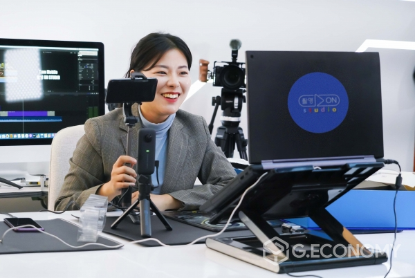 원격 영상 콘텐츠 교육 현장 촬영 모습 / SK텔레콤 제공