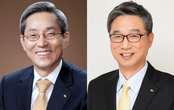(왼쪽부터) 윤종규 KB금융 회장, 허인 KB국민은행장